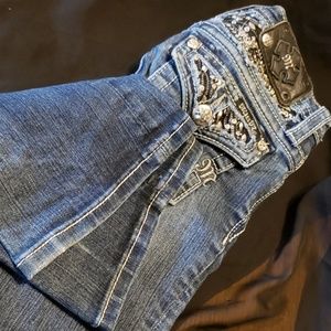 Girls Miss Me Jean's Size 8 Blingy